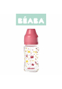 Beaba Butelka szklana szerokootworowa Yellow / Pink Crown 240 ml