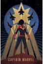 Kapitan Marvel Art Deco - plakat 61x91,5 cm