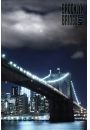Nowy Jork Brooklyn Bridge Noc - plakat 61x91,5 cm