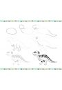 Zestaw kreatywny Rysowanie krok po kroku Dinozaury 20 rysunkw Janod