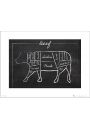 Beef Chalk - plakat premium 40x30 cm