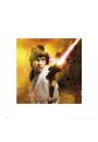 Gwiezdne Wojny Star Wars luke splatter - plakat premium 40x40 cm