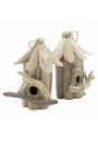 Drewniany domek dla ptakw, may