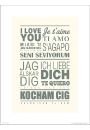 I Love You Languages - plakat premium 30x40 cm