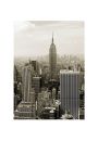 Nowy Jork. Manhattan panorama w sepii - plakat premium 60x80 cm