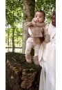 Szaliczek z polaru dwuwarstwowy beowy Teddy Fleece Beige 0-12m