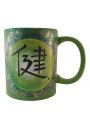 Energetyczny kubek z chiskim symbolem Zdrowia, malowany rcznie
