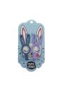 Spinki do wosw cuty clips - bunny eyes purple-blue