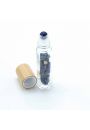 Gemstone Essential Oil Roller Bottle, sodalit, z drewn nakrtk