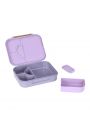 Lassig Lunchbox Bento z przegrdkami Little Gang Heart lilac