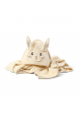 Babyono Okrycie kpielowe frotte z uszkami Bunny Ears 100x100 cm cream