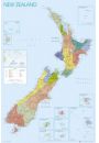 Nowa Zelandia Mapa - plakat 61x91,5 cm