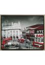 Londyn Piccadilly Circus - Czerwone Autobusy - plakat 50x40 cm