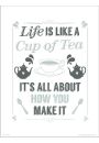 Life Like a cup of tea - plakat premium 30x40 cm