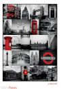 Londyn Red Collage - plakat 61x91,5 cm