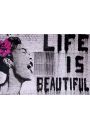 Banksy Billie Holiday Life is Beautiful - plakat 91,5x61 cm