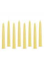 Świece z parafiny żółte - zestaw - 8 świec
