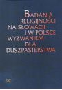 eBook Badania religijnoci na Sowacji i w Polsce wyzwaniem dla duszpasterstwa pdf