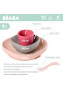Beaba Komplet naczy z silikonu z przyssawk pink