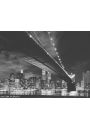 Nowy Jork Manhattan night - plakat premium 80x60 cm
