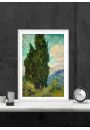 Cyprysy, Vincent van Gogh - plakat 21x29,7 cm