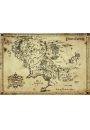 Antyczna Mapa na Pergaminie - Wadca Piercieni Lord of the Rings - Edycja Kolekcjonerska - plakat premium 66,5x46,5 cm