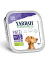 Yarrah Pasztet z kurczaka, woowiny i indyka z aloesem dla psa 150 g Bio