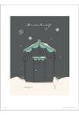 Christmas Hut Grey - plakat premium 30x40 cm