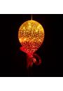 redni wiszcy balon z lampkami LED, w kolorze tym i pomaraczowym