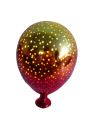 redni wiszcy balon z lampkami LED, w kolorze tym i pomaraczowym