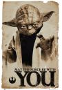 Star Wars Gwiezdne Wojny - Yoda - Niech moc bdzie z Tob - plakat 61x91,5 cm