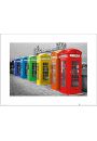 London Phoneboxes Colour - plakat premium 40x30 cm