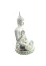 Biaa figurka kwiecistego tajskiego buddy - Duchowe skupienie