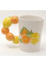 Kubek ceramiczny - Cytryny i pomaracze