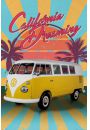 VW Camper California Retro - plakat 61x91,5 cm