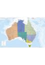 Australia Mapa - plakat 91,5x61 cm