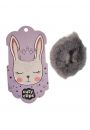 Gumka do wosw cuty clips - fluffy bunny grey