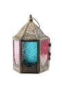 Stojcy marokaski metalowy 6-cienny lampion