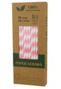 Biodegradowalni Naturalne papierowe somki do napojw Rowe pasy 19,7 x 0,6 cm 50 szt.