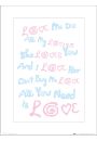 The Beatles All You Need Is Love Lyrics - plakat premium 30x40 cm